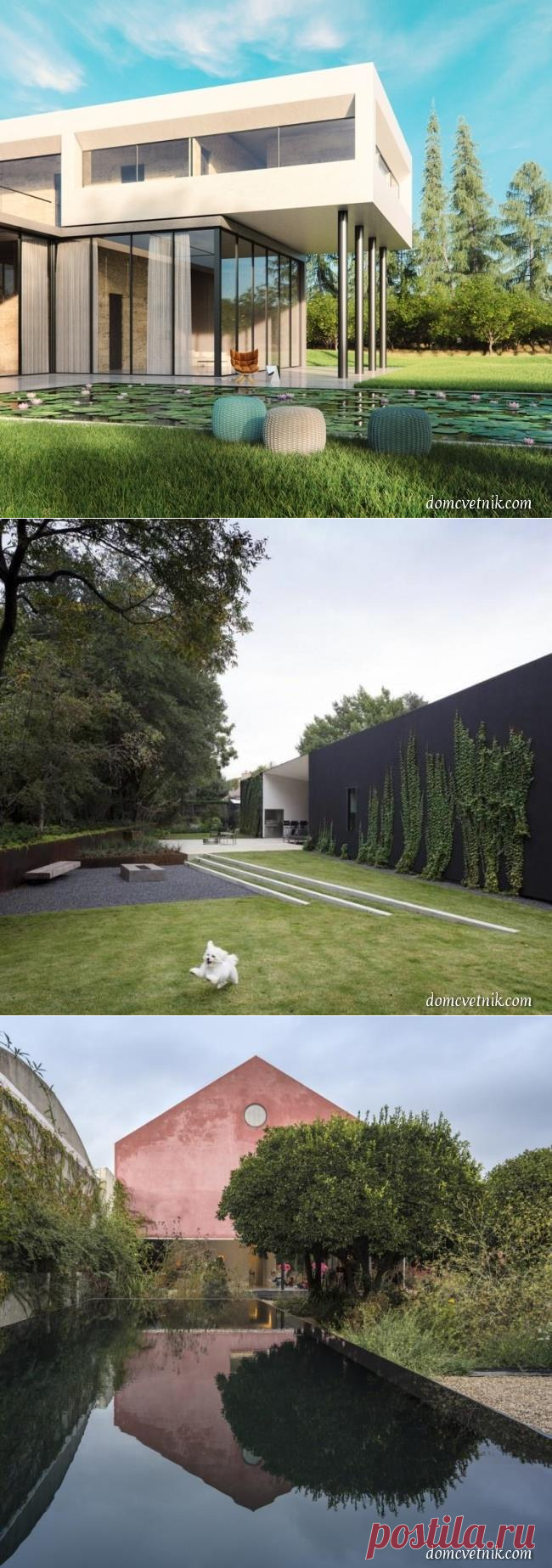 25 потрясающих проектов ландшафтного дизайна для современных домов | domcvetnik.com