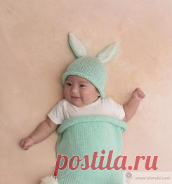 Кокон и шапочка для малыша Зайчик - Idaruki.ru сайт для рукодельниц,