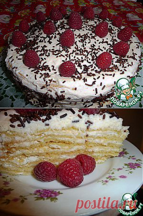 Торт &quot;Нежный&quot; песочный с безе.