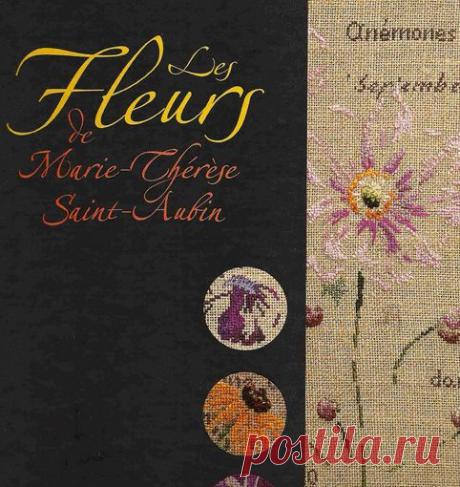 Книга &quot;Цветы&quot;. Вышивка крестом, схемы..