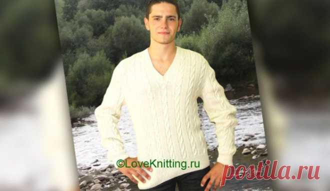 Пуловер c «косами» | Loveknitting.ru