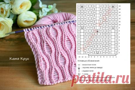 узор со спущенными петлями спицами схемы – Google Поиск