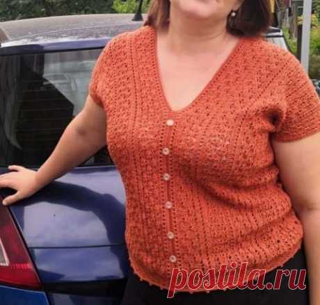 Летняя кофточка связанная крючком