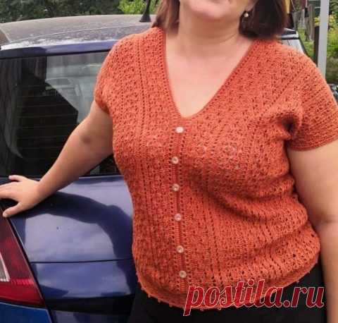 Летняя кофточка связанная крючком