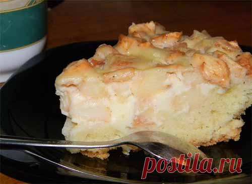 Сметанный пирог с яблоками