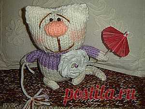 Кошечка, связанная на спицах. МК  для начинающих.   - Ярмарка Мастеров - ручная работа, handmade