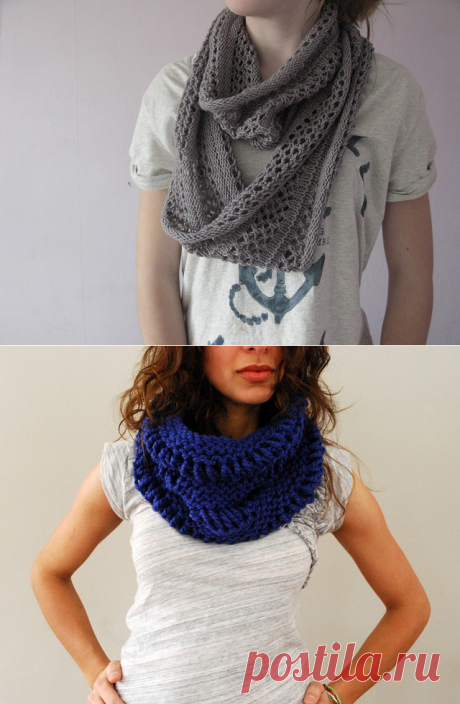 Cowl, Snood, Infinity Scarf - в чем разница?: knit_stitch