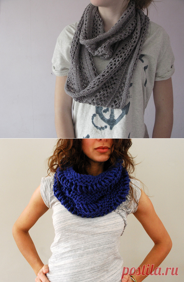 Cowl, Snood, Infinity Scarf - в чем разница?: knit_stitch