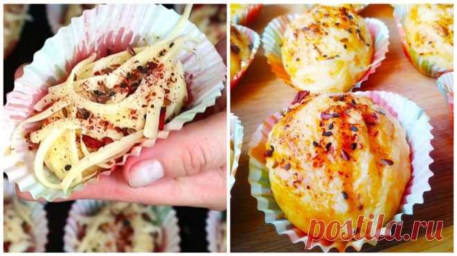 Воздушные творожные булочки с сыром и специями