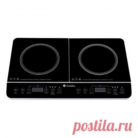 Плита индукционная GEMLUX GL-IP-22L (2 зоны нагрева, сенсорное управление, индукционная, материал корпуса - пластмасса) None