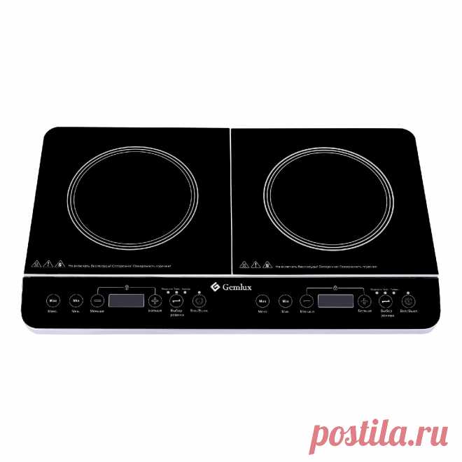 Плита индукционная GEMLUX GL-IP-22L (2 зоны нагрева, сенсорное управление, индукционная, материал корпуса - пластмасса) None