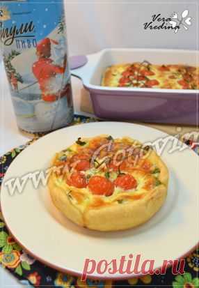 Киш с томатами и мягким сыром