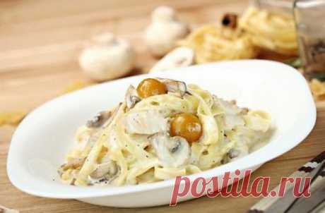Паста с курицей и грибами | Golbis