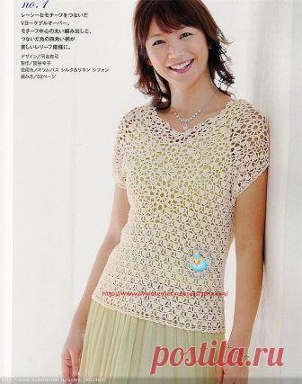 КОФТА с кокеткой из мотивов