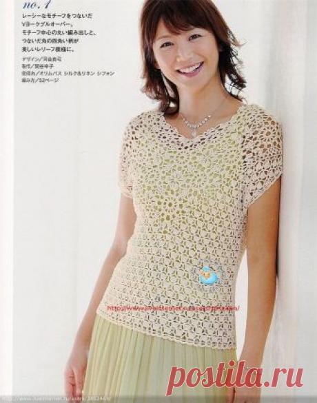 КОФТА с кокеткой из мотивов