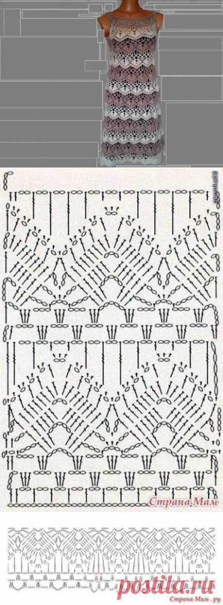 Платье красивым узором — Сделай сам, идеи для творчества - DIY Ideas