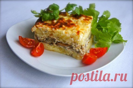 Как приготовить картофельная запеканка с грибами и курицей в мультиварке - рецепт, ингридиенты и фотографии
