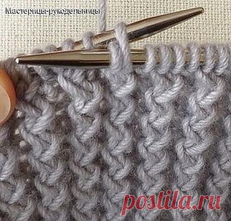 Французская и эластичная резинки спицами