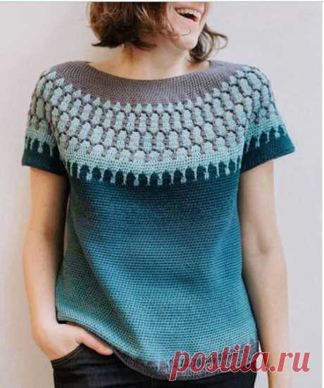 Пост на стене Пуловер ⭐ Huldra by Lilla Björn ⭐Размер🧵 XS (S, M, L, XL, 2X, 3X, 4X)Плотность вязания🧵19 п. и 22 ряда = 10 x 10 см, используя крючок 3 мм, псн провязанные под три петли – после легкой блокировки