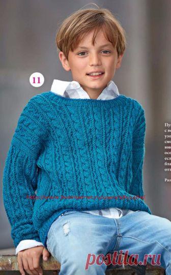 Пуловер с узором 