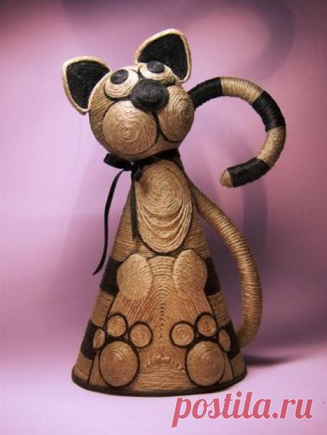 Поделки из джутовой нити, подборка