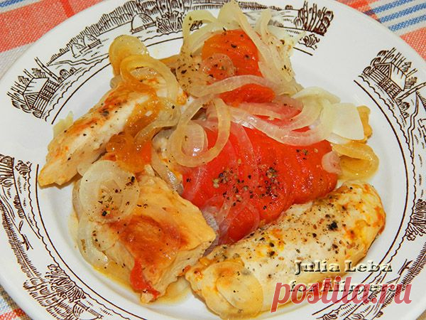 Куриная грудка под помидорами | Ваши любимые рецепты