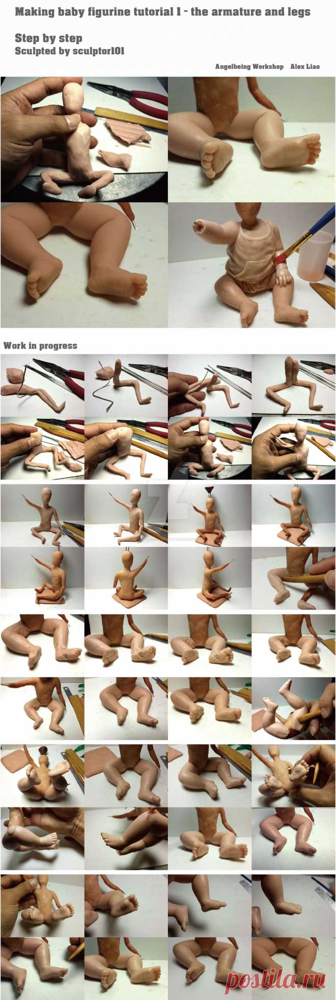 Making baby figurine tutorial 1 by sculptor101 on DeviantArt