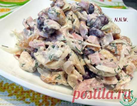 Баварский салат из копченой курицы с фасолью – кулинарный рецепт