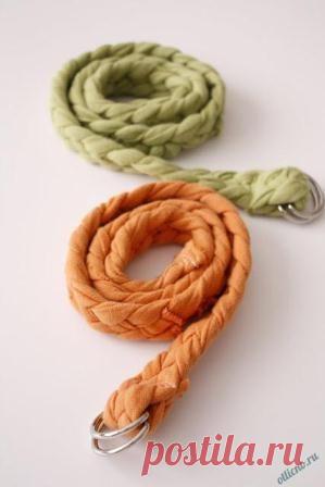 Пояс из трикотажной футболки