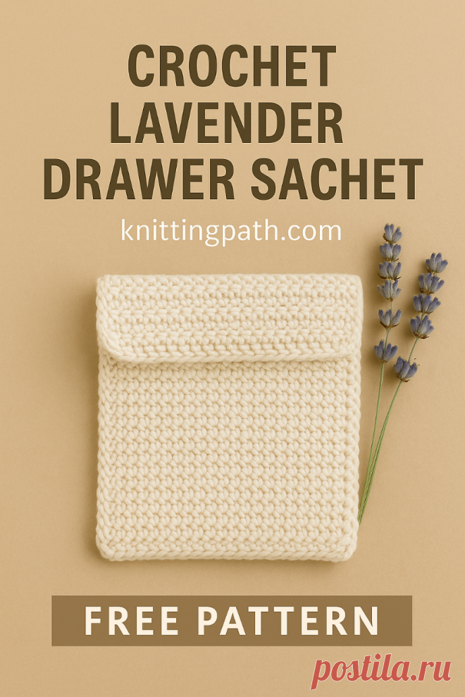 Crochet Lavender Drawer Sachet (Envelope Style)