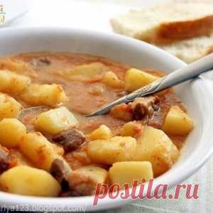 Картошечка, тушенная с мясом (как в д/садике)