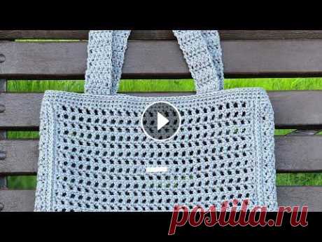 1 часть. Вязаная сетчатая сумка/авоська. Сумка Prada базовая модель. 1 часть. Вязаная сетчатая сумка/авоська. Сумка Prada базовая модель....