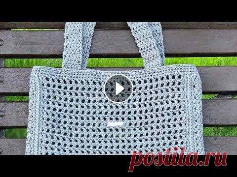 1 часть. Вязаная сетчатая сумка/авоська. Сумка Prada базовая модель. 1 часть. Вязаная сетчатая сумка/авоська. Сумка Prada базовая модель....
