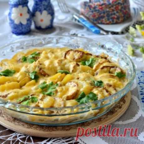 Запеканка из кабачка и картофеля