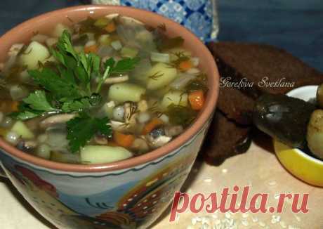 Рассольник с грибами и перловой крупой - пошаговый рецепт с фото. Автор рецепта Gorelova Svetlana . - Cookpad