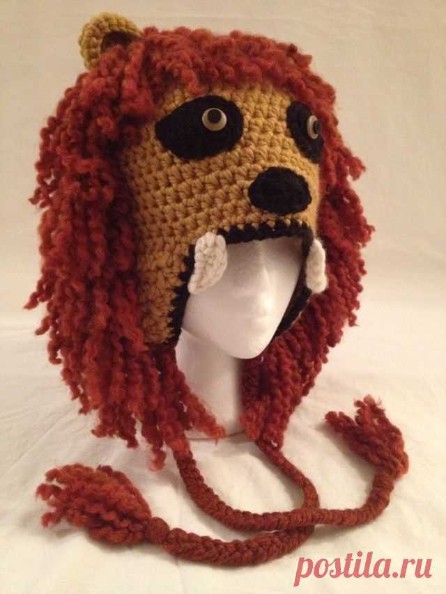Crochet Harry Potter's Luna Lovegood's Gryffindor Lion Inspired Hat (Made to…
