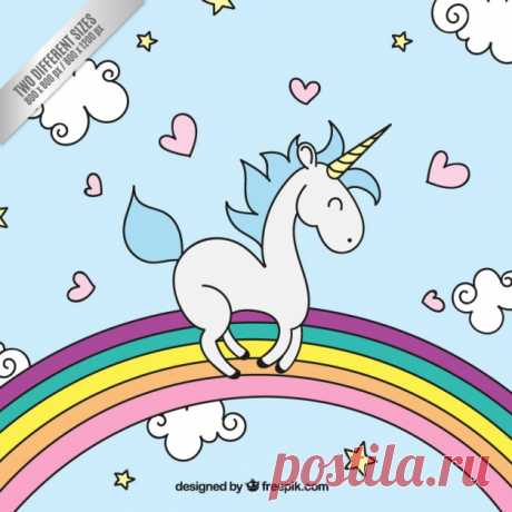 Unicorn над радугой Более миллиона свободных векторов, PSD, фотографии и бесплатные иконки. Эксклюзивные халявы и все графические ресурсы, которые необходимые для ваших проектов