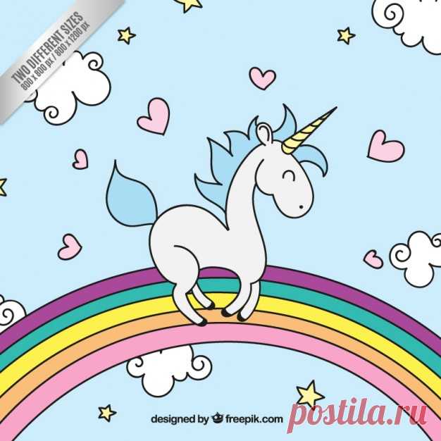 Unicorn над радугой Более миллиона свободных векторов, PSD, фотографии и бесплатные иконки. Эксклюзивные халявы и все графические ресурсы, которые необходимые для ваших проектов