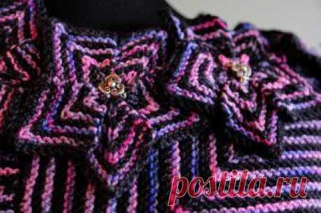 Пелерина-накидка &quot;Цветочное Домино&quot; от Ники Эпштейн. Спицами. Идея. / Обсуждение на LiveInternet - Российский Сервис Онлайн-Дневников