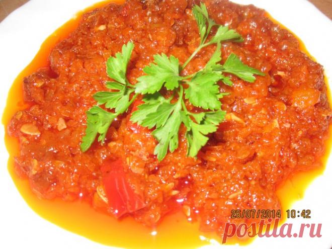 Закуска из кабачков с перцем "Тёщин язык"