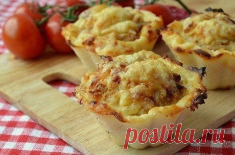 Куриные тефтельки в картофельных корзиночках