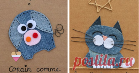 Веселоё творчество: забавные аппликации из джинсовой ткани | Создавай сам | Яндекс Дзен