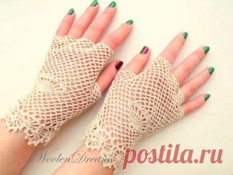 Vintage lace gloves | Etsy