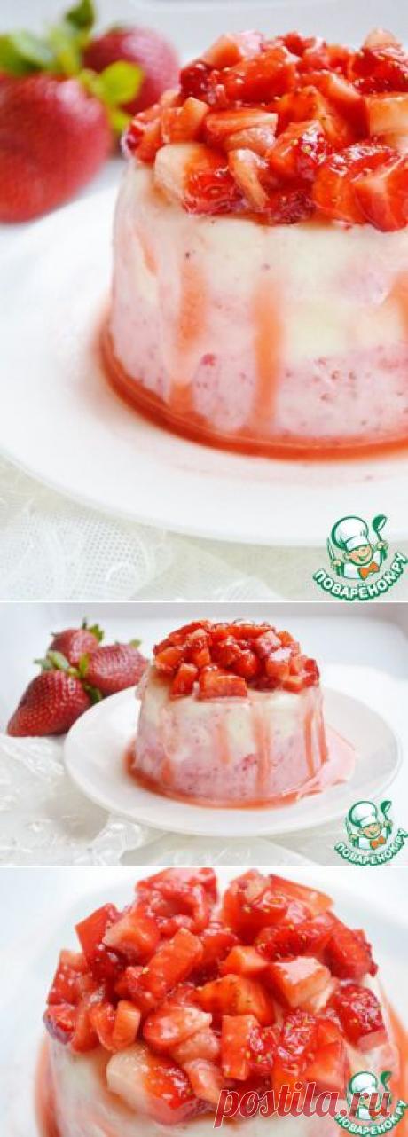 Клубничный чизкейк-мороженое - кулинарный рецепт