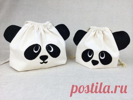 親子パンダの巾着袋 | 入園・入学 | 手づくりレシピ | そーいんぐ.com