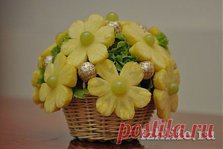 цветочки из ананаса