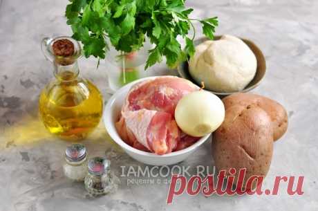Картошка с курицей в тесте в духовке — рецепт с фото пошагово
