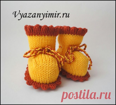 Еще одни пинетки на машине. МК от Юлианы Арбузовой. Интересный способ вывязывания &quot;подошвы&quot;.