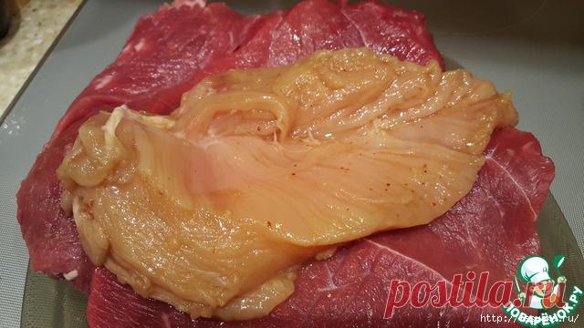 Рулет "Мясной трюфель" из говядины и маринованной курицы!