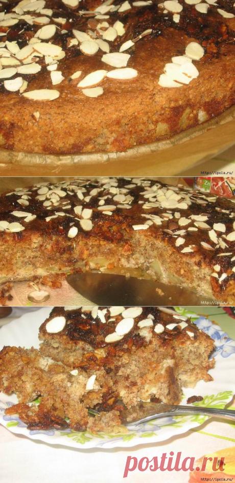 Миндально-яблочный пирог без муки